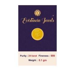 Existencia Jewels 0.100 mg Rose Gold Coin in 24 Karat 999 purity / fineness