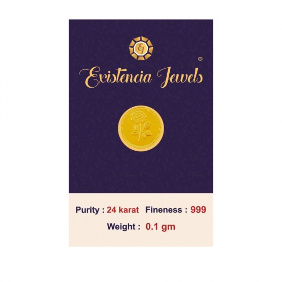 buy 0.100 mg rose gold coin in 999 purity from existenciajewels.in