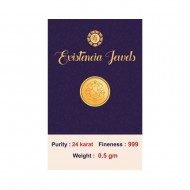 Existencia Jewels 0.500 mg Ganeshji Gold Coin 24 Karat 999 purity / fineness