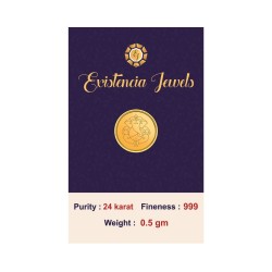 Existencia Jewels 0.500 mg Ganeshji Gold Coin 24 Karat 999 purity / fineness