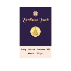 Existencia Jewels 0.500 mg Lakshmiji Gold Coin in 24 Karat 999 purity / fineness
