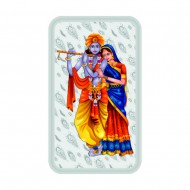 CoinCraft 10 gram Radha Krishna Silver Colour Bar/Lagdi 999.9 Purity / Fineness