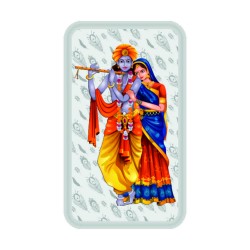 CoinCraft 20 gram Radha Krishna Silver Colour Bar/Lagdi 999.9 Purity / Fineness