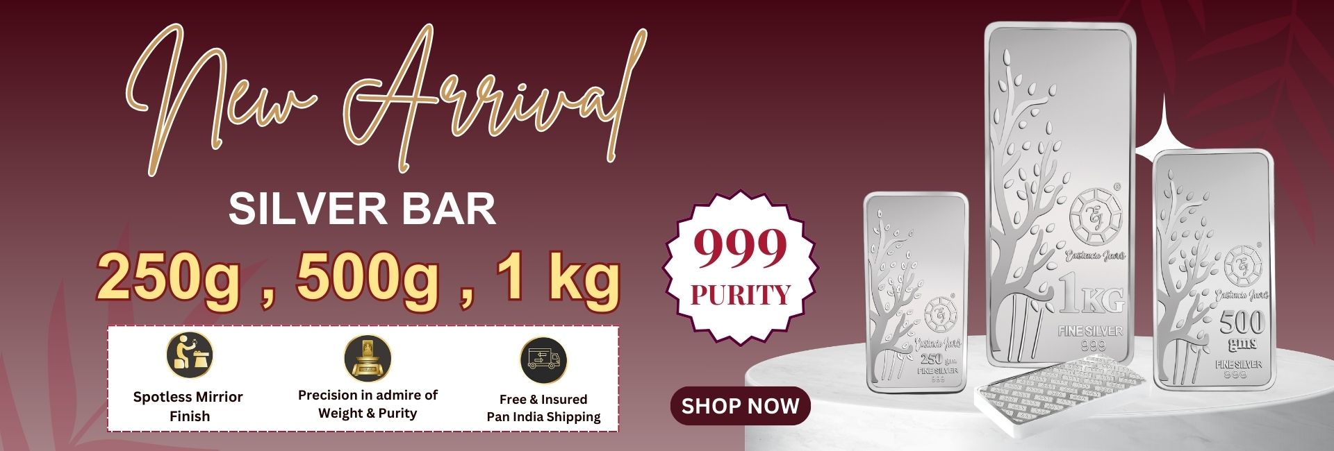 250g- 500g-1kg-silver bar -existenciajewels