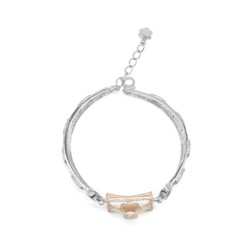 Existencia Rose Gold Square Flower Bracelet EJ-2501-03