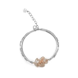 Existencia Rose Gold Circle flower Bracelet EJ-2513-18