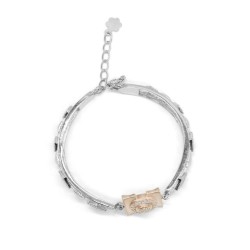 Existencia Rose Gold Square Round Bracelet EJ-2538-43