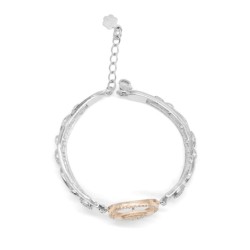 Existencia Rose Gold Round Charm Bracelet EJ-2544-49