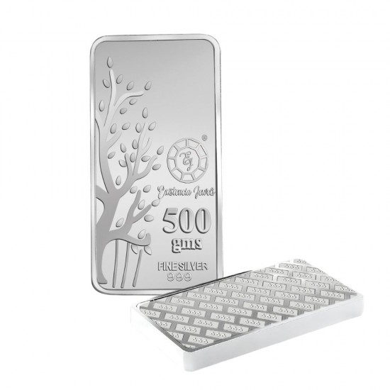 existencia jewels 500 grams silver bar in 999 purity / fineness